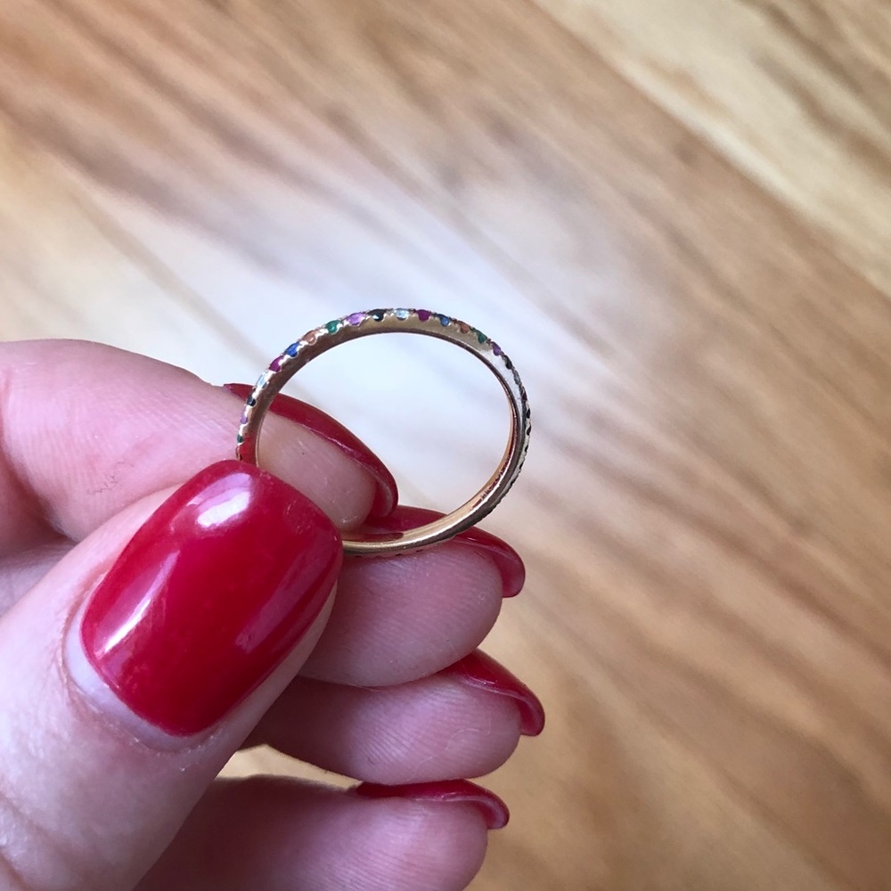 Elegant Multicolor Gemstone Ring - Picture 5 of 5